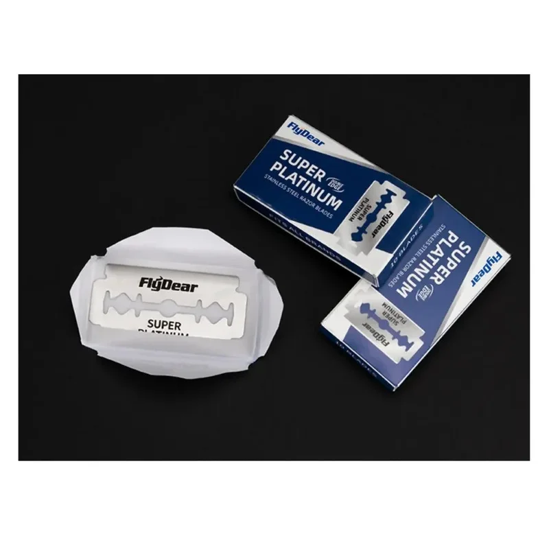 10/20/30/40/60blades Stainless Steel Razor Blade Old-Fashioned Manual Double-Sided Razor Blade Hairdressing Barber Shop Tools