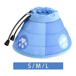 Pet Cone Collar Cute Adjustable Protection Neck Collar Anti Scratching Elizabethan Circle Soft Dog Cone for Dogs After Neutering