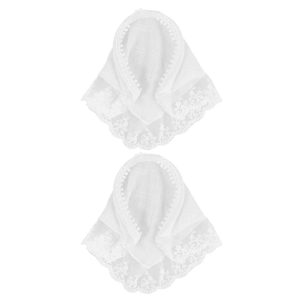 

Women Headb Scarf Lattice Decorative B Kerchief Lace Style For Wedding Headb For Girl Party Hairstyle Accessories