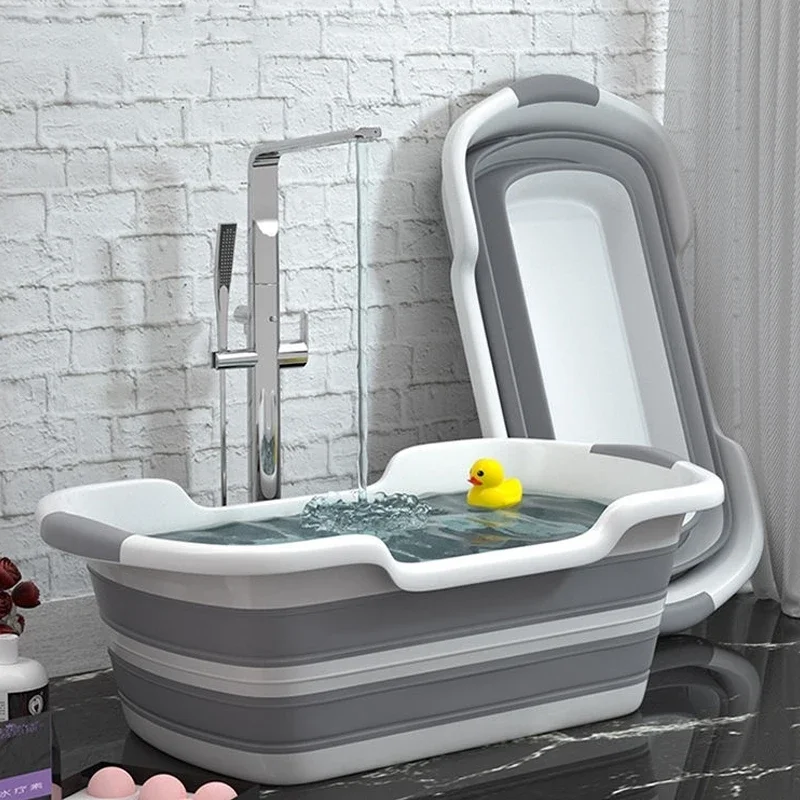 

Folding Baby Pet Bathtub - Portable Silicone Tub for Bath & Laundry MJ807
