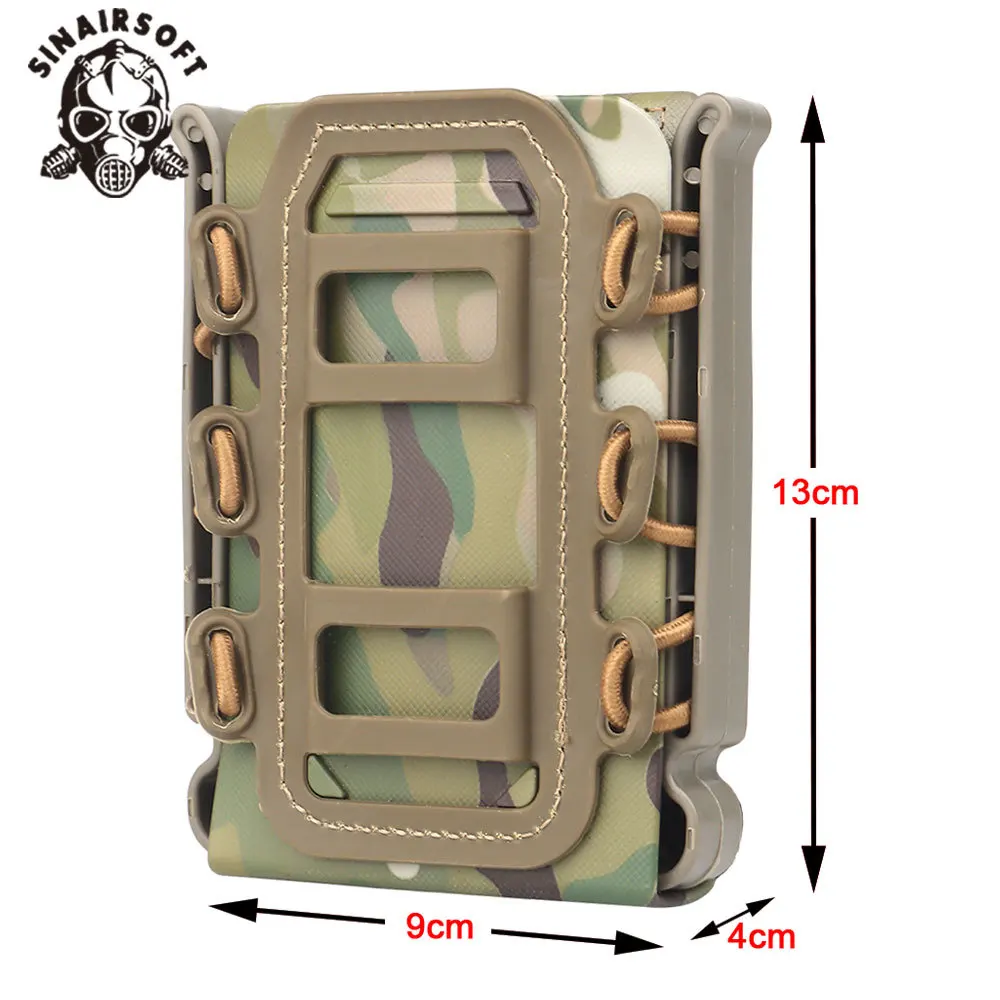 Tactical FAST Magazine Pouch 5.56mm 7.62mm Molle Mag Carrier Quick Release Flexible Rifle Magazine Pouch with Belt Clip