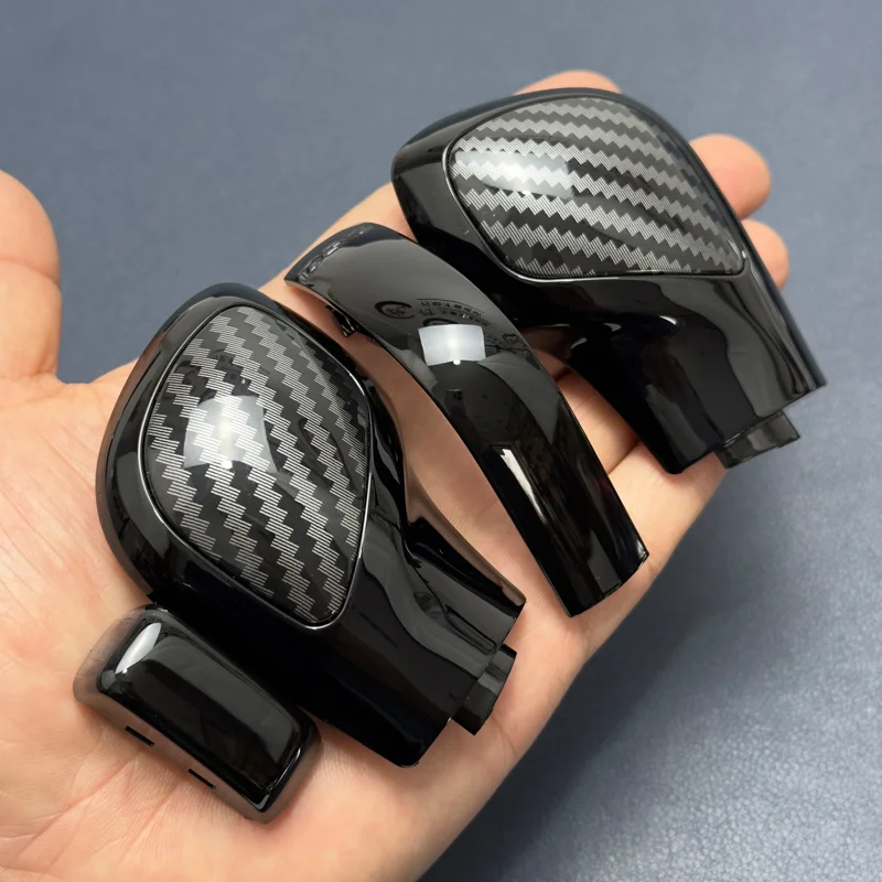 DSG Schaltknauf Seitenabdeckung Schwarz Chrom Leder Carbon DSG Schaltknauf für VW Golf 6 7 R GTI Passat B8 CC R20 Jetta Mk6 GLI