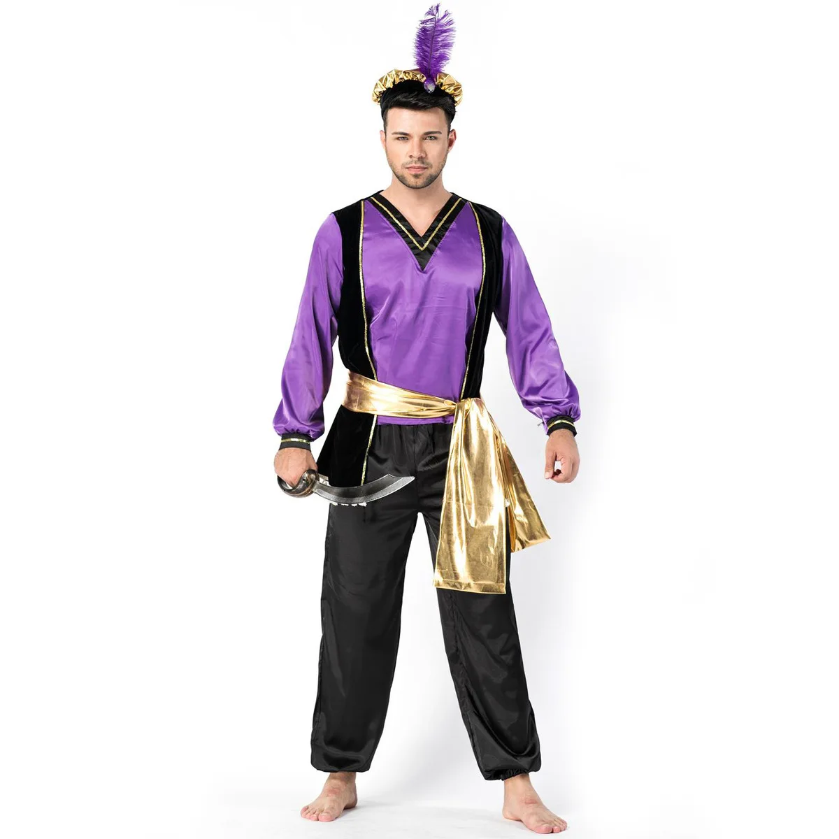 

New Halloween Costume Masquerade Dress-up Aladdin's Magic Lamp Role-playing Stage Performance Outfit