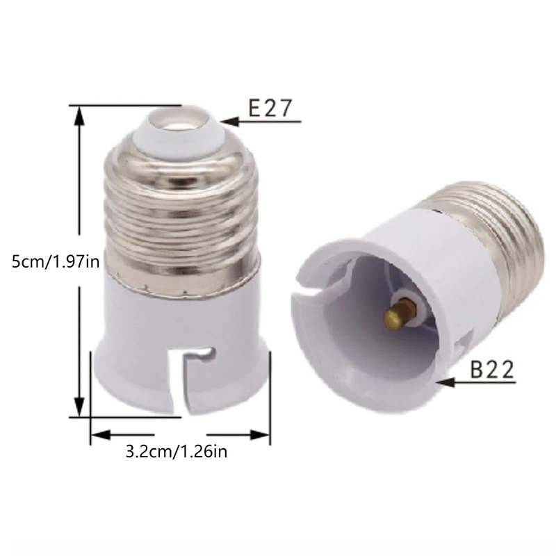 E27 to B22 Led Light Lamp Holder Converter Screw Bulb Socket Adapter LED Saving Light Halogen Lamp Bases
