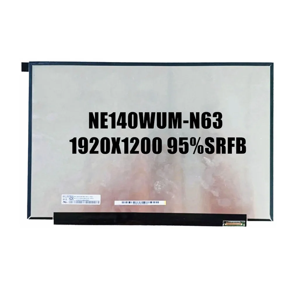 Imagem -02 - Grátis 14.0 Ne140wum-n63 Fit Ne140wum N63 V8.0 Painel de Exibição de Tela Lcd para Laptop 1920*1200 Edp 30 Pinos 95 Srgb
