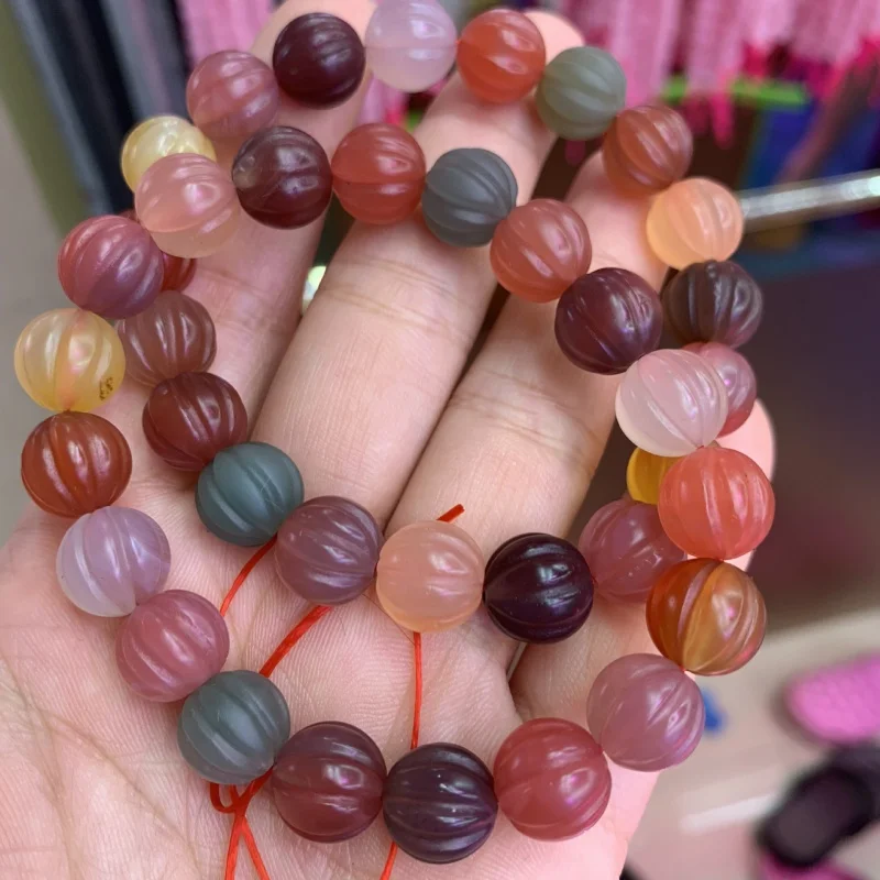 حبات اليقطين الحلوى الطبيعية للنساء ، عقيق دائرة واحدة ، بالجملة #6