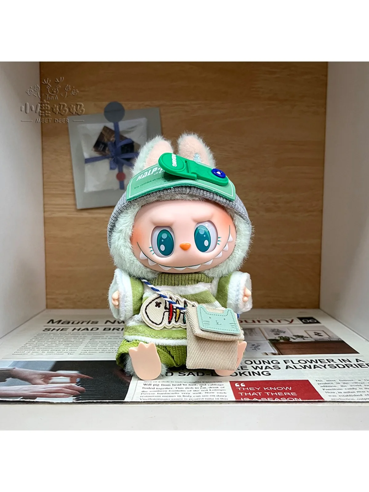 

100% подлинный наряд Qingti Guoguo Macaron для виниловой куклы Labubu 1-го 2-го поколения 17 см Aggrieved, модная коллекция слепых коробок