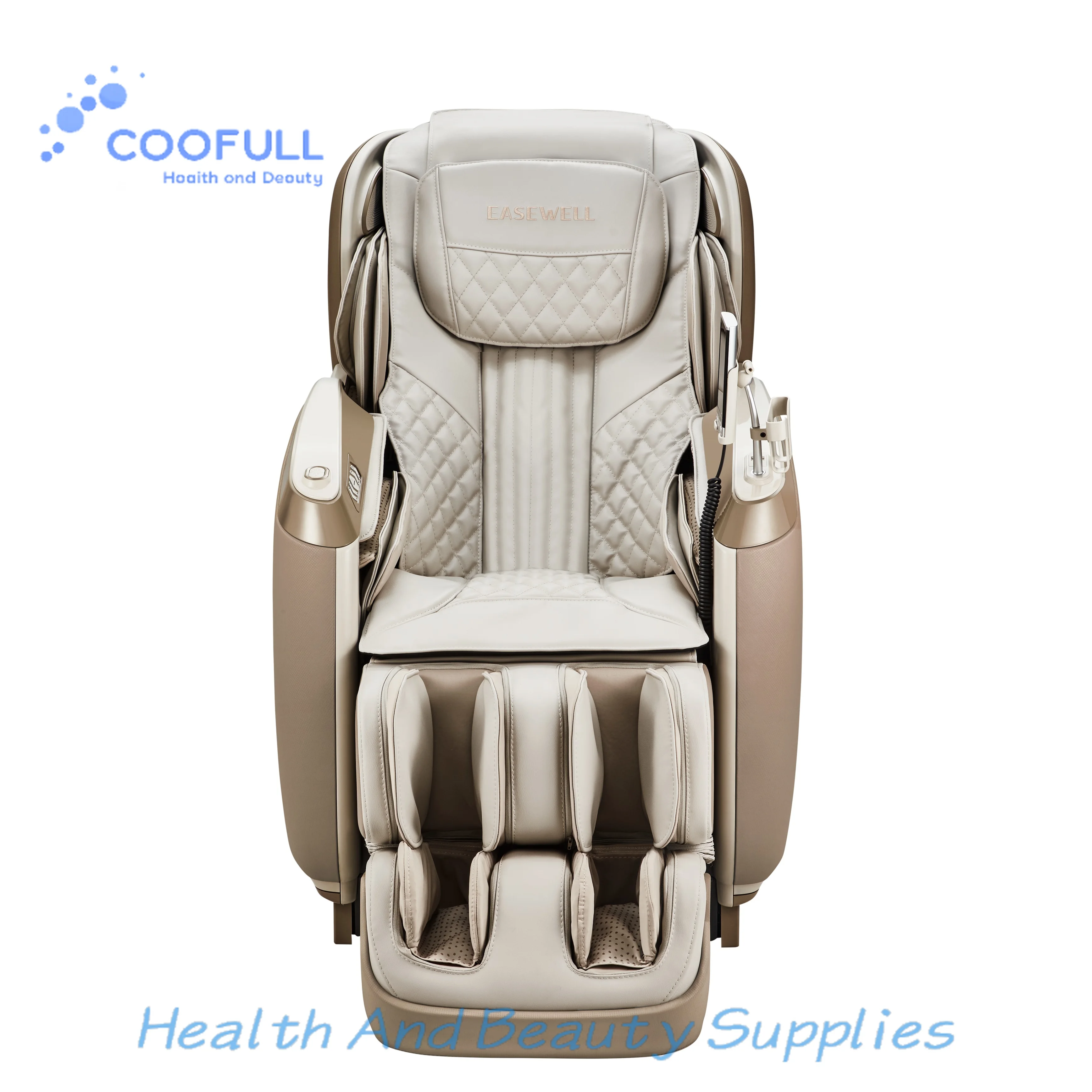 Coolfull Ergonomic Track Design Full Mechanism Foot Massager Anatomy Modular Control air Pressure Shiatsu Roller Massage Chair
