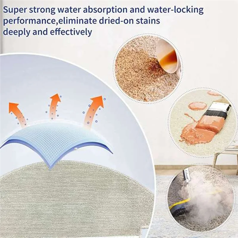A02V-6 PCS Mop Pad For Viomi Alpha 2 Pro V-RVCLMD40B Sweeping Machine Accessories Mop Pads Replacement Spare
