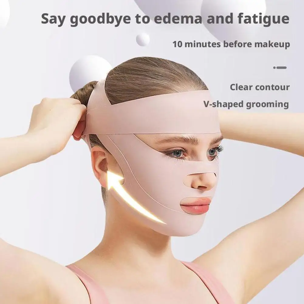 Adjustable Face Slimming Strap Jaw Strap Jawline Shaper Chin Strap V Line Face Slimming Lifting Mask for Sleeping ﻿