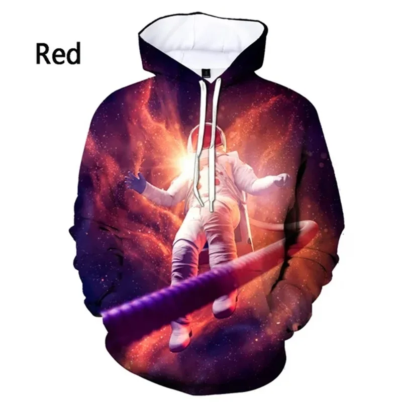 New Fashion Astronaut Space Suit Hoodies For Men Women 3D Printing Long Sleeve Pullover Sweatshirt Mens Oversized Tracksuit