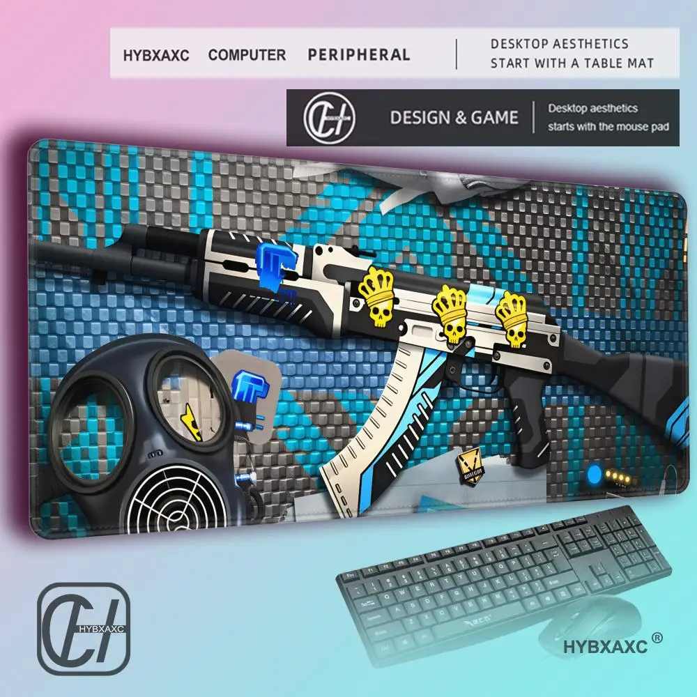 HYBXAXC CSGO Counter Strike Gun AK M4 game Boys esports Thickens oversized mousepad tablepad keyboard pad custom nonslip deskmat
