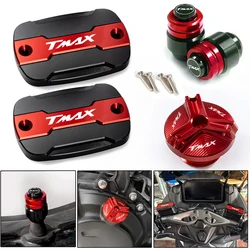 야마하 T-Max 500 TMAX 500 TMAX 530 SX DX 560 TECH Max TMAX 오토바이 액세서리 프론트 브레이크 유체 브레이크 오일 탱크 커버, 바이크 액세서리 오토바이 부품