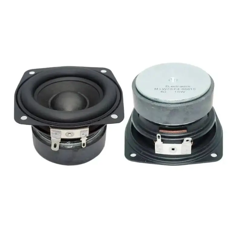 1Pcs 4Ω 20W Subwoofer Speaker 4 Inch Convex Bass Square Woofer DIY Bookshelf Speakers Hifi Home Sound Theater
