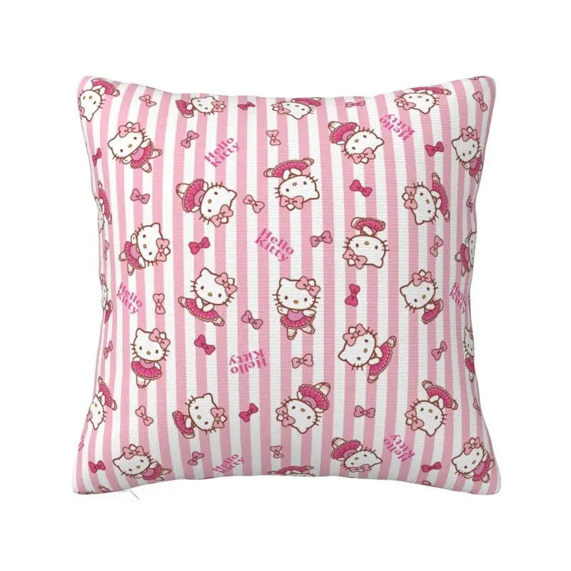 

Nordic Hello Kitty Cushion Cover 45x45Cm Soft Polyester Throw Pillow Case For Sofa ChairHome Decor Pillowcase