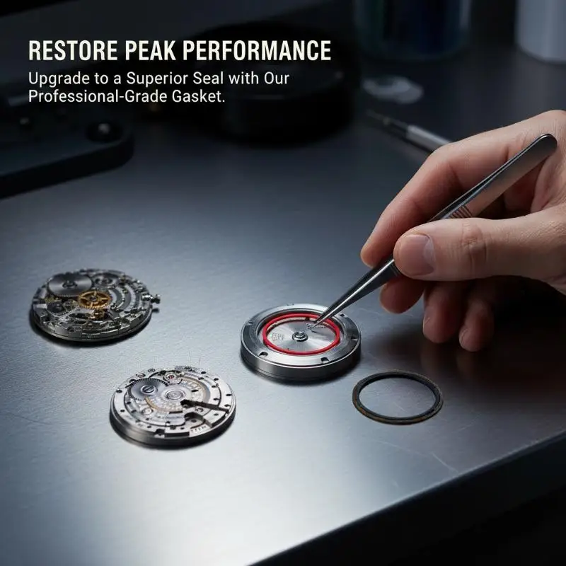 Roter Dichtungsring Durchmesser 17-32MM Wasserdichte Dichtung Passend für Uhrengehäuse-Rückabdeckung T035 1853 Gehäusering-Teil – Detail 3
