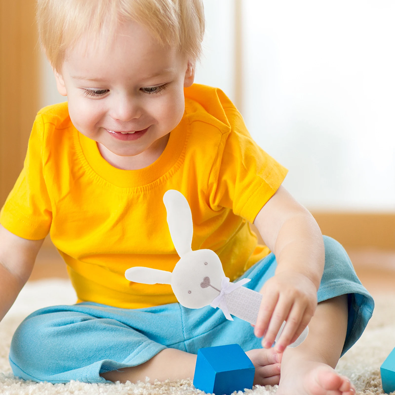 ของเล่นเขย่ามือรูปกระต่ายสำหรับเด็กทารกแรกเกิด ของเล่นเขย่ามือเด็กเล็ก ของขวัญเด็กวัยหัดเดิน ของตกแต่งเตียงเด็กอ่อน พกพาสะดวก น้ำหนักเบา เสริมพัฒนาการเด็กเล็ก