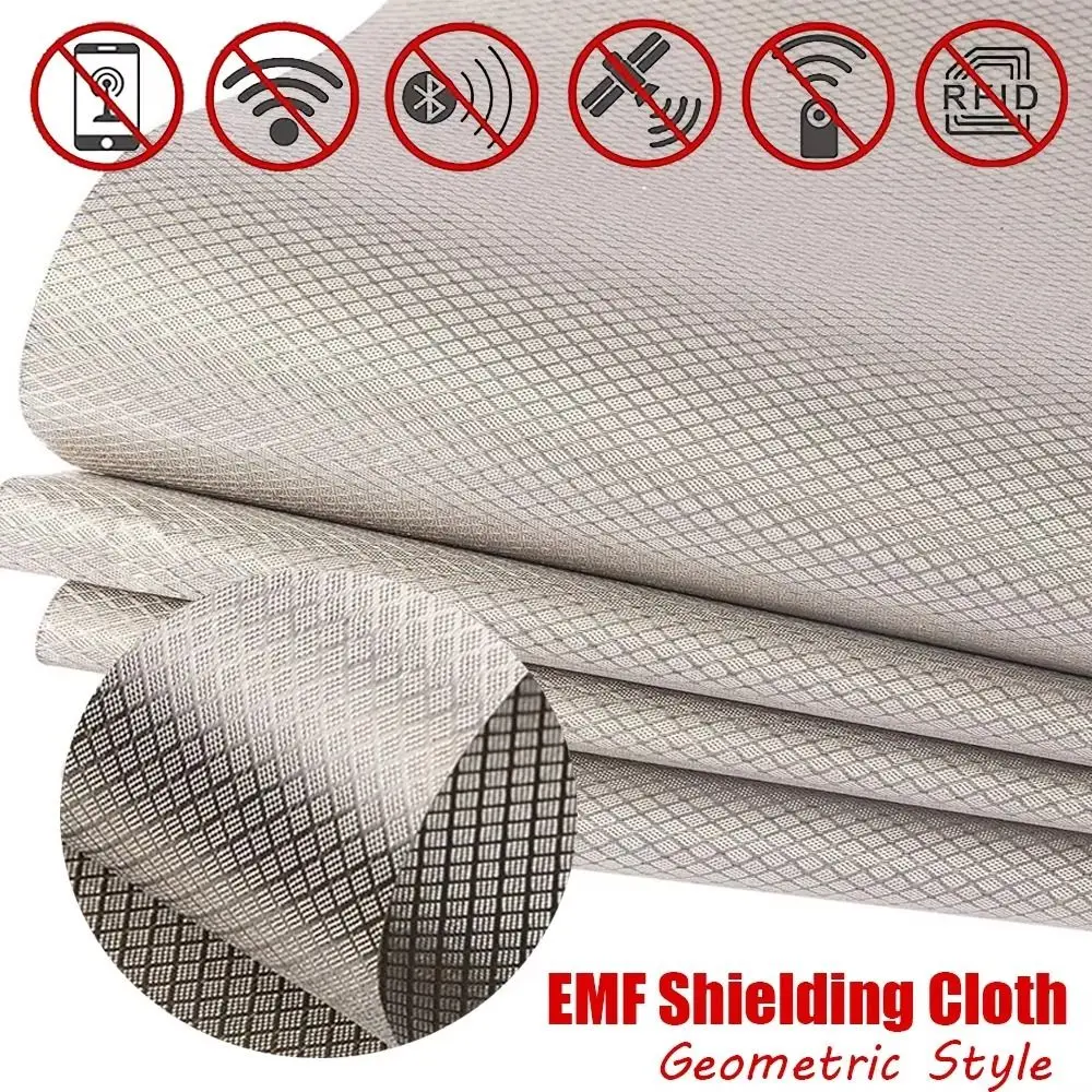 Durable Copper Nickel Faraday Fabric Woven Texture Silver EMI Shielding Fabric Signal Blocking Cloth Signal Blocking