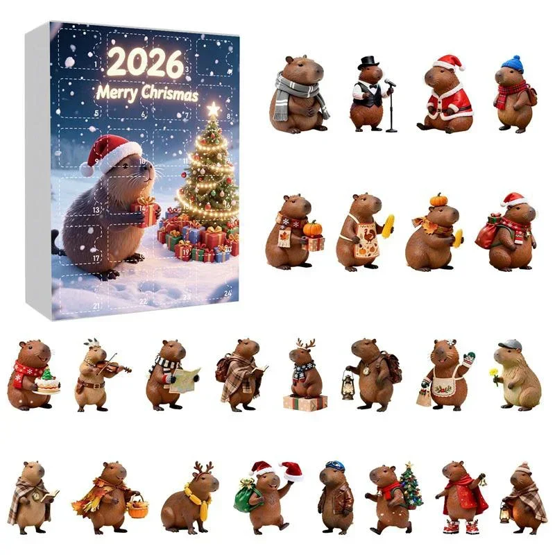 Acryl-Anhänger Weihnachtsbaumschmuck Weihnachtsdekoration Geschenk Capybara Weihnachts-Adventskalender 24-Tage-Countdown-Kalender 2D – Detail 12