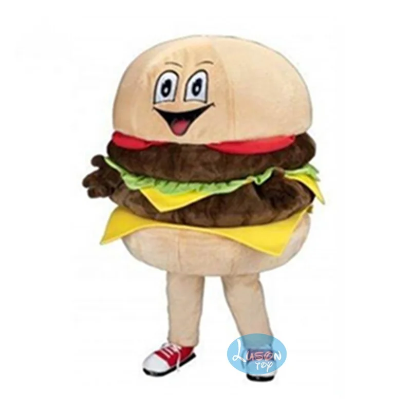 

Hamburger Food Adult Cartoon Role Play Mascot Costume for Food Feast Party Restaurant