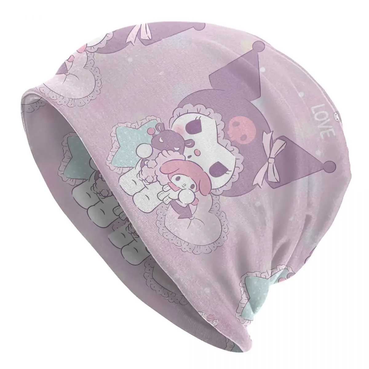

Шапки Kuromi Baku My Melody с героями мультфильмов, крутые осенне-зимние уличные шапочки Skullies, весенние теплые шапки двойного назначения