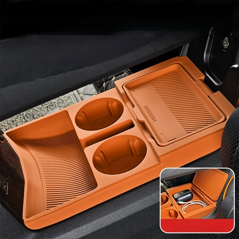 

Ящик для хранения центральной консоли автомобиля, подходит для Jetour Shanhai T1 2024 2025, двухслойный ящик для хранения, силиконовые модифицированные автомобильные аксессуары