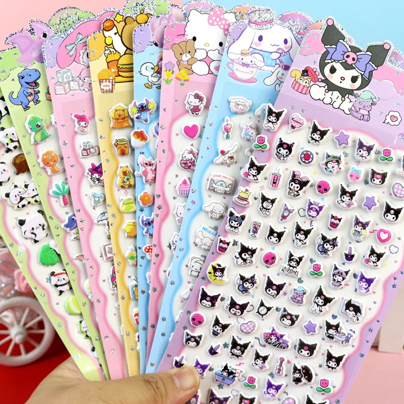 4 قطعة Kawaii سانريو سينامورول فقاعة ملصقات لطيف الكرتون ثلاثية الأبعاد منتفخ ملصق اللعب هدية مقاوم للماء لتقوم بها بنفسك جراب هاتف الأمتعة #3