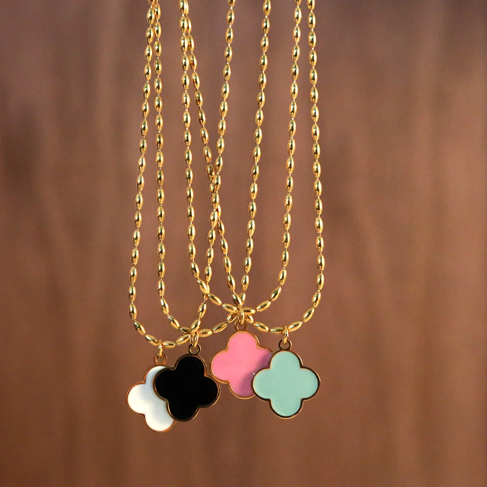 No need to take a shower~Lucky Clover 2024 Hot selling, Colorless Clavicle Necklace, No Allergy, Gifts to Girlfriend