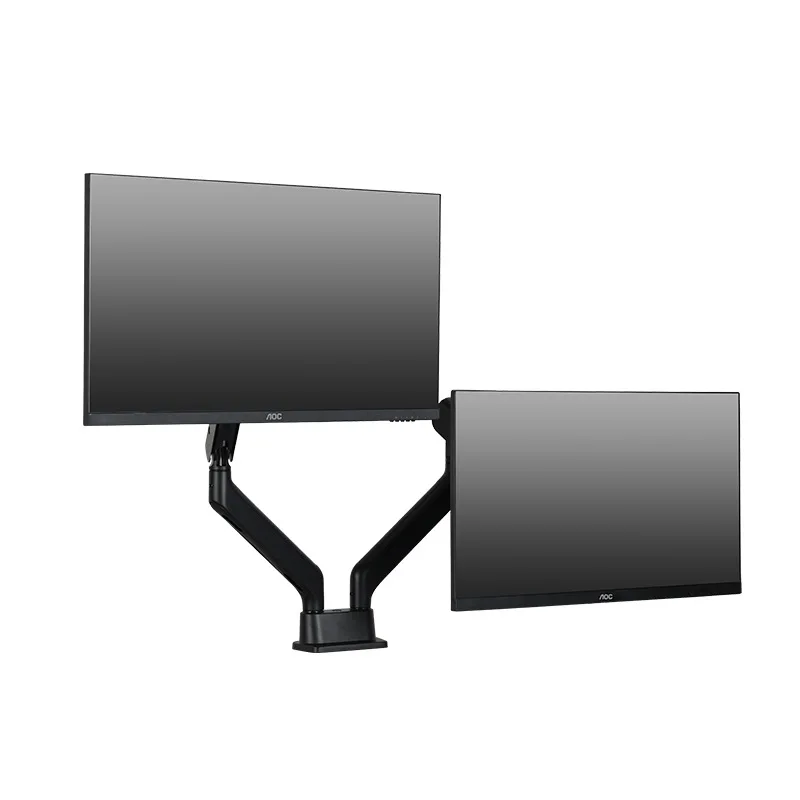12 Kg Capacity Dual Monitor Computer Monitor Lift Height Adjusting Aluminum Alloy Stand Factory Wholesale Bracket Black China
