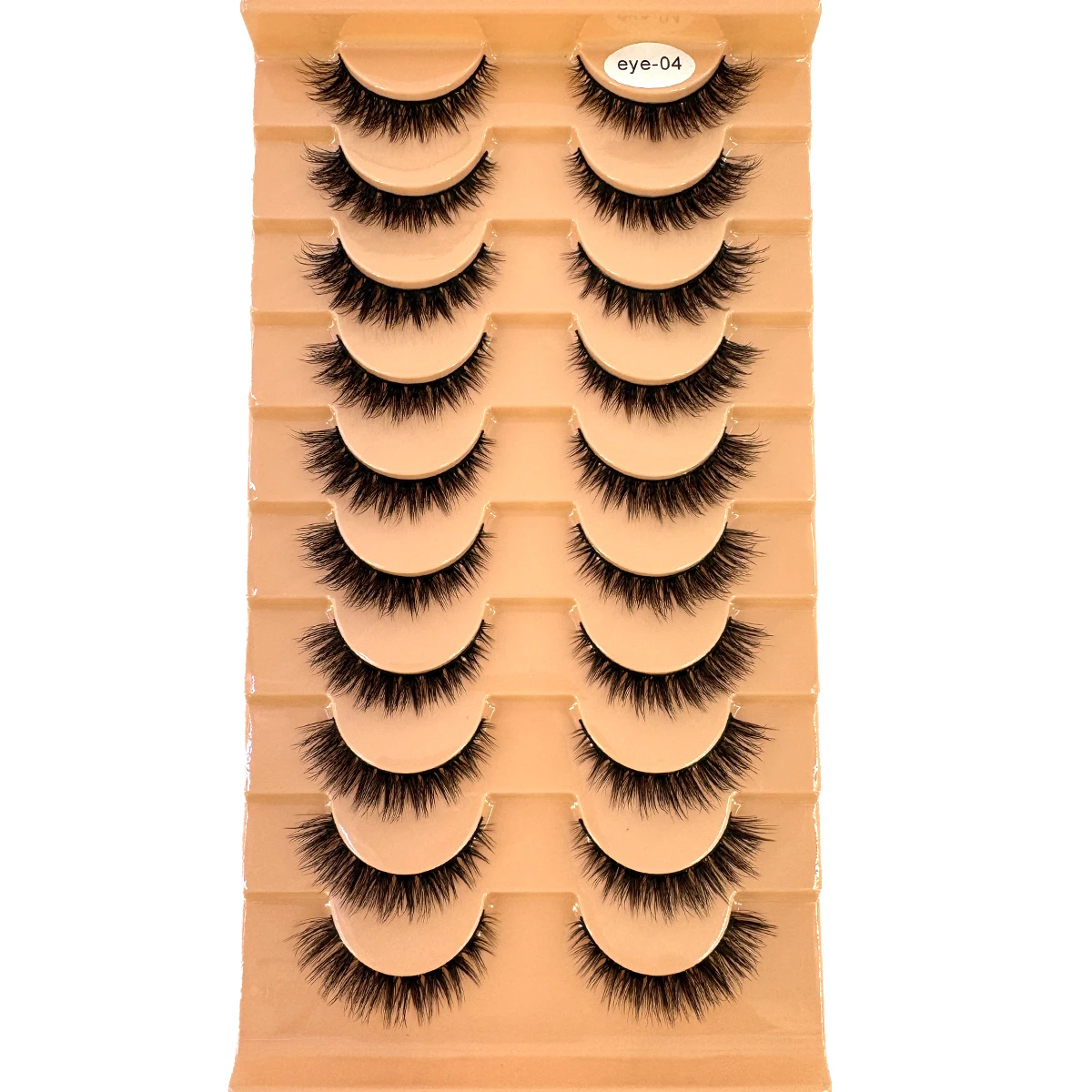 HBZGTLAD 10 ペアミンクまつげふわふわつけまつげナチュラルロングフェイクミンクまつげうっすらとしたつけまつげエクステンションのように見えます