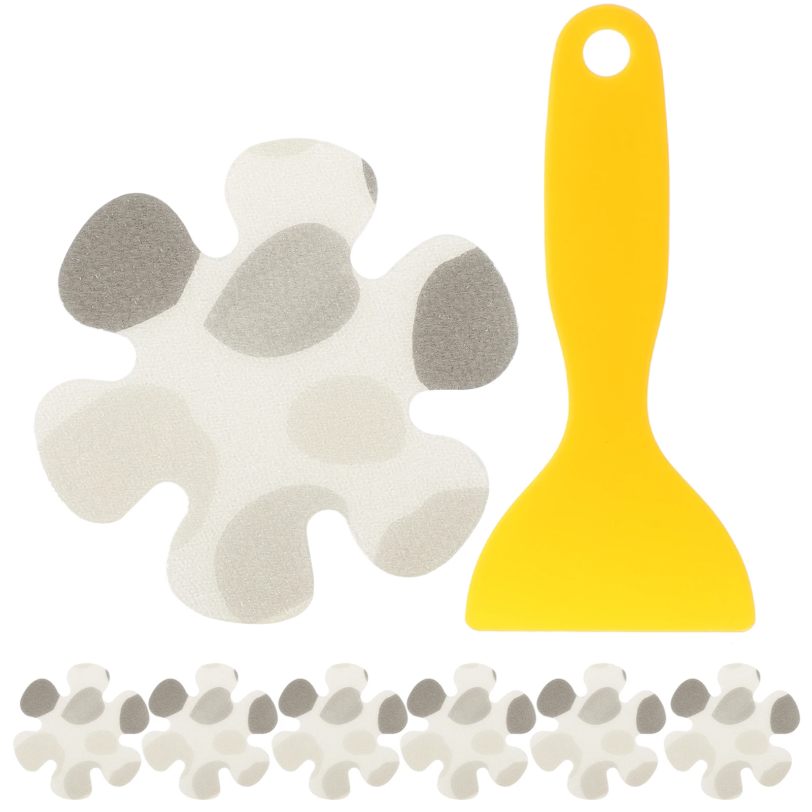 

1 set Gray Gravel Flower Shape Non slip Stickers Bathroom Decor Shower Floor Bathtub Anti skid Rubber Adhesive Kitchen Home Use