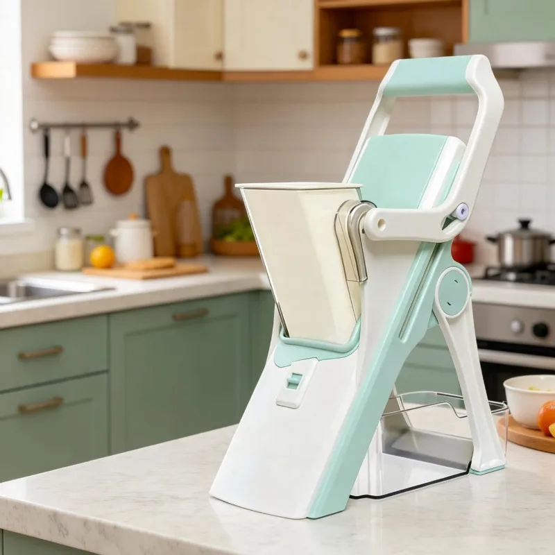 

Электрическая овощерезка-мандолина для кухни, измельчитель чеснока, кухонные принадлежности для дома, коричневый цвет