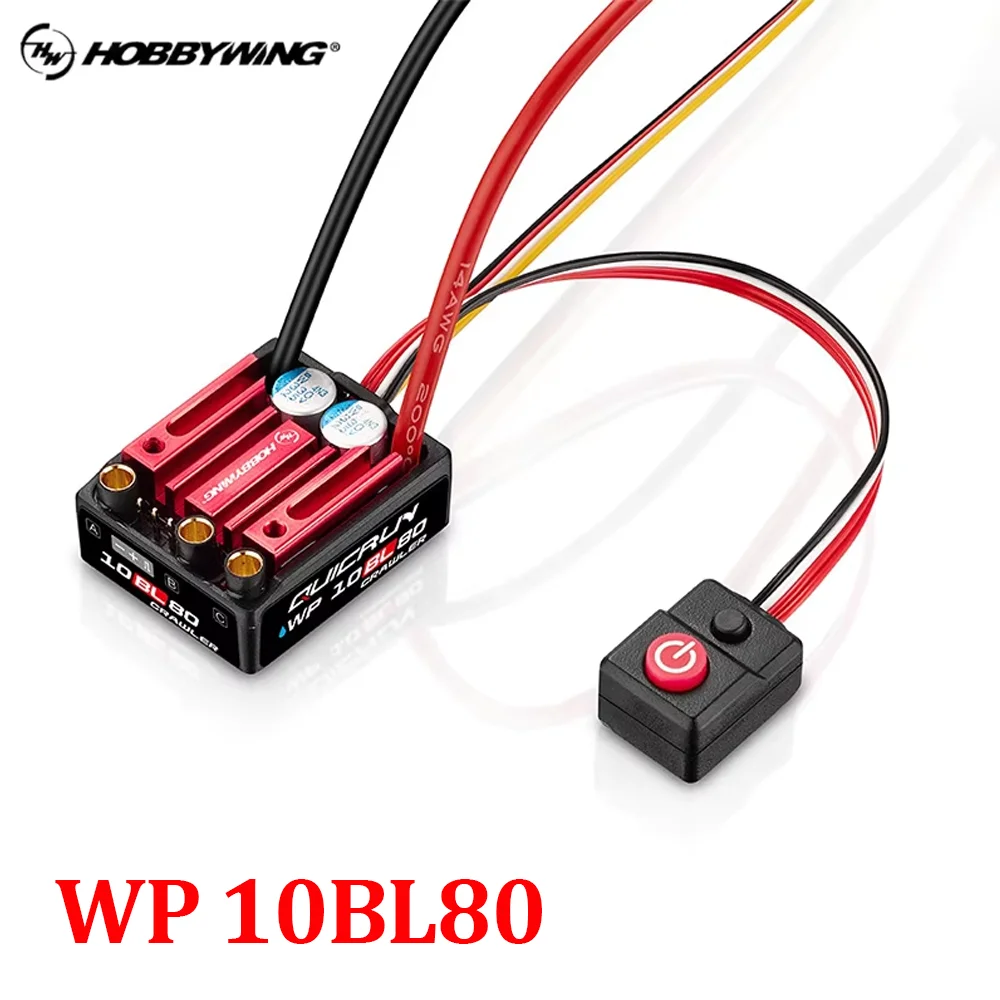 

HobbyWing QuicRun WP 10BL80 Waterproof ESC for 1/10 RC Car 2-4S LiPo 80A Compatible with QuicRun Outer 3530 SL Motor
