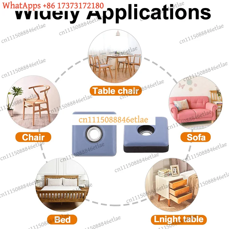 24Pcs 30mm Furniture Leg Protector Glide Pads Sliders with Screws A04I for Chair Furniture Spare Accessories