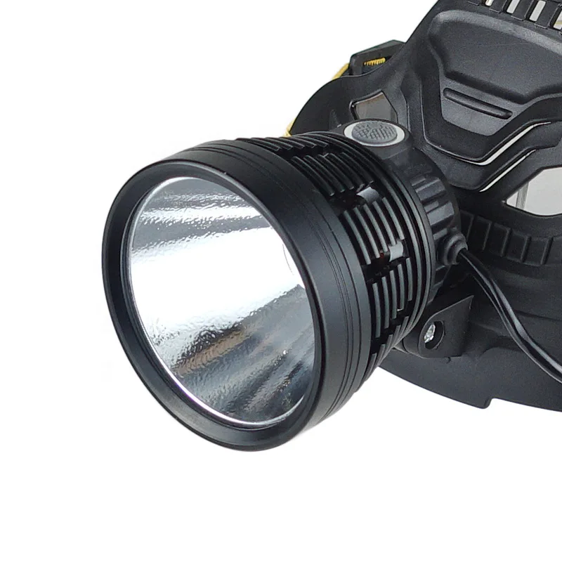 Imagem -04 - Led Hand Hunting Headlamp Holofote Usb Fishing Head Torch Mining Light Camping Emergência Luz de Advertência Modos 30w Xhp70