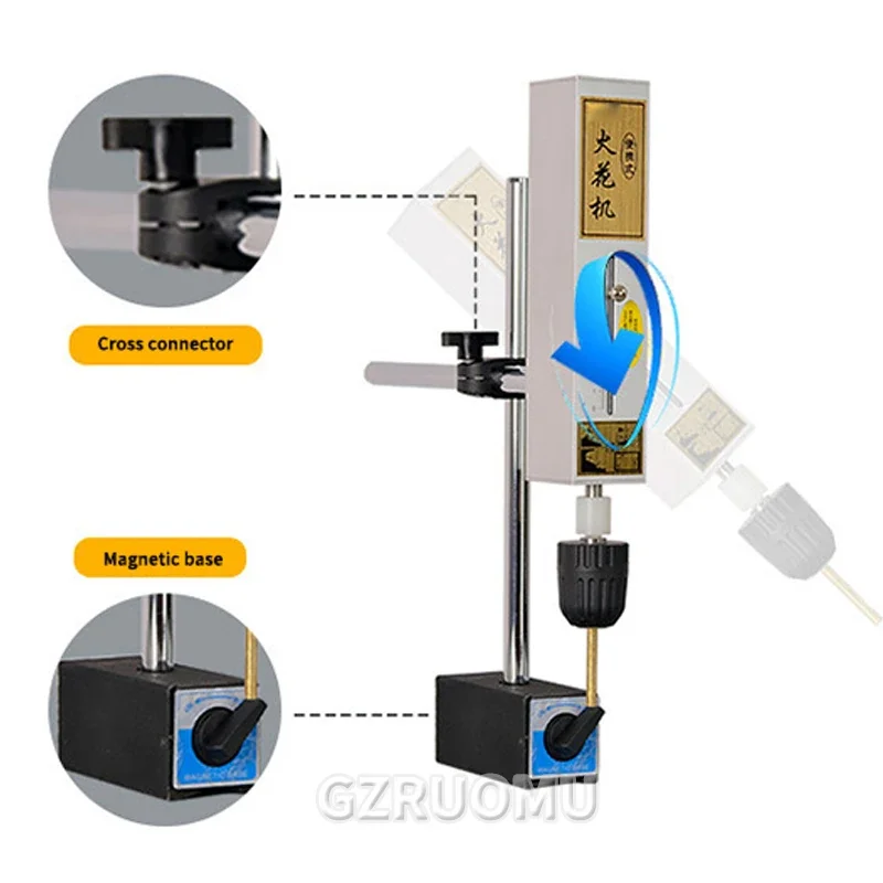 EDM-500C High requency EDM Machine Portable Breaking Tap Electrical Spark Machine Processing Bolts Screws Drill Bits Drill Holes