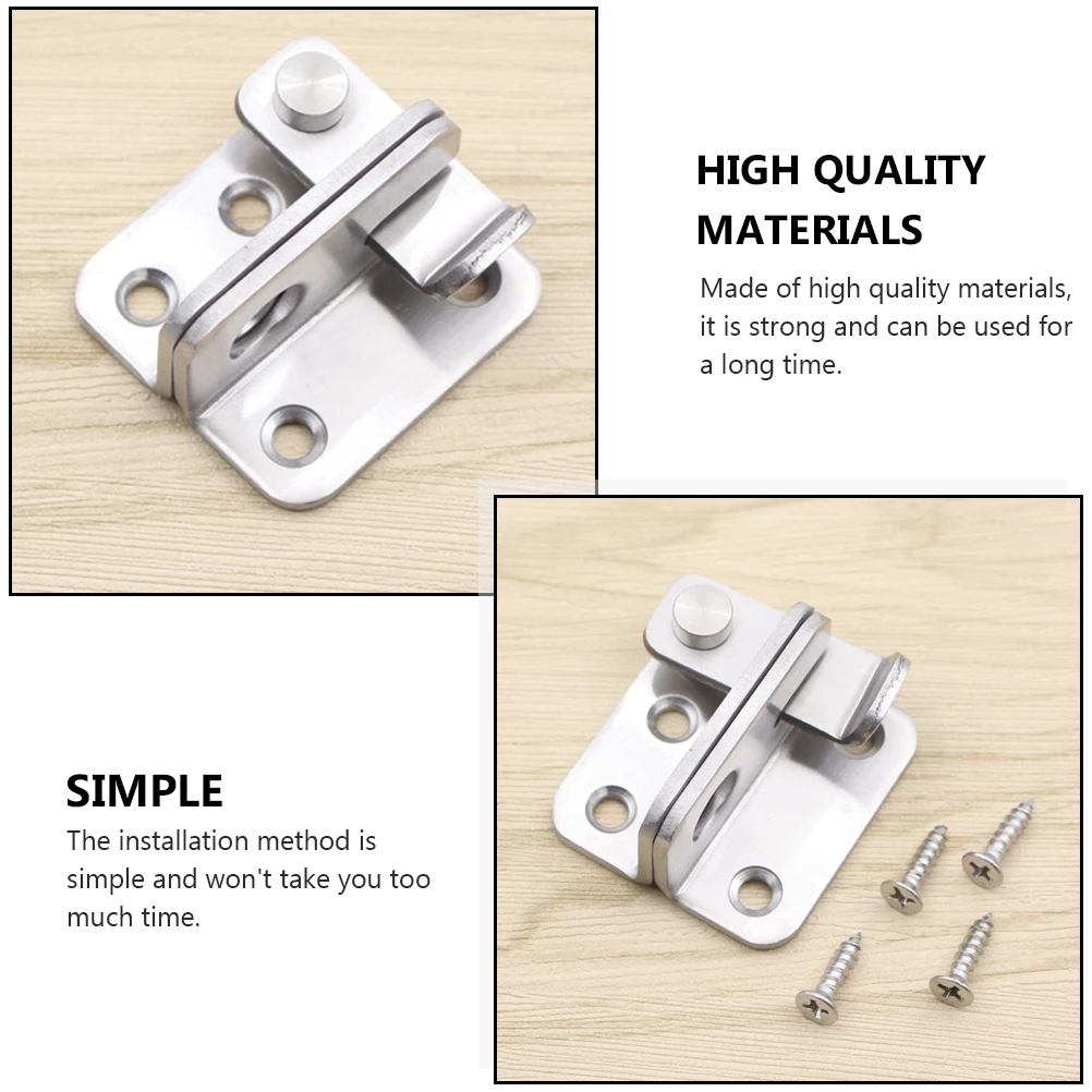 

2 Sets Door Bolt Anti-theft Lock Outdoor Sliding Gate Latches Heavy Duty Locks Safety Bar Automatic