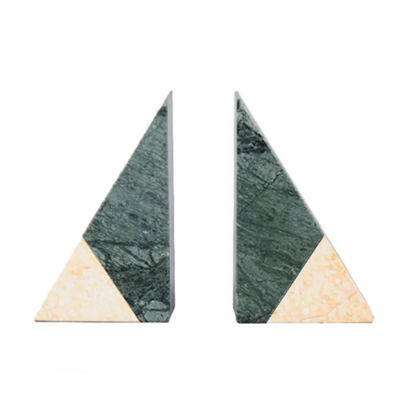 Modern Creative Triangle Splicing Marble Bookstore Sales Department Bookshelf Desktop Decoration Decoration Ornaments