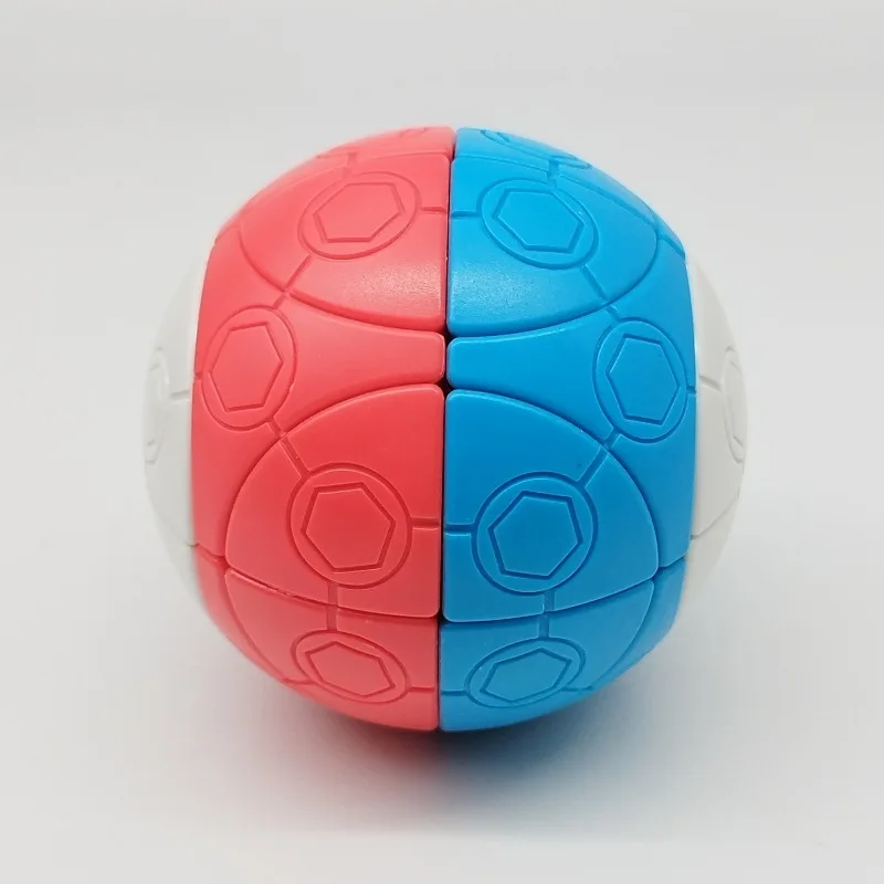 [wisdom] 2x2 esférico 2x 2 cubos de três cores 75mm bola mágica espanhola 2x2 cubo esférico quebra-cabeça infantil brinquedo presente brinquedo fidget