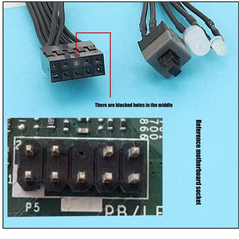 مفاتيح طاقة الهيكل، كابل الخط، محولات مضيف كابل رأس اللوحة الأم الداخلية