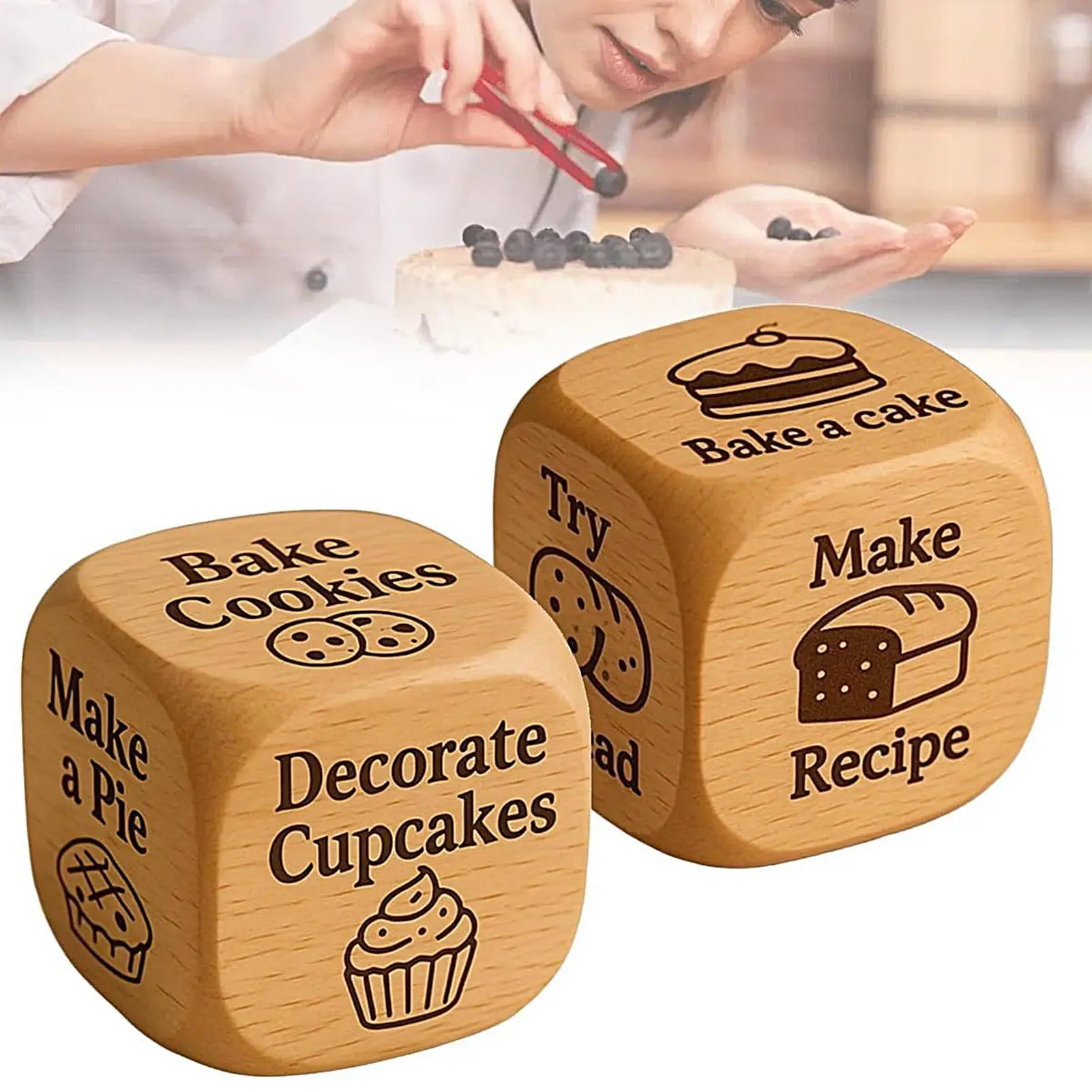 

Кости для замедления выпечки, кулинарные задачи, игровой реквизит, 6-сторонний создатель решений, забавные кости для выпечки для вечеринки, пекарни, семейного сбора, свидания