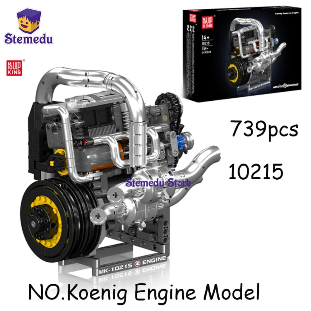 

Mold King 10215 Технический NO.Koenig Двигатель Автомобильный привод Запчасти Мотор Мощность Строительные блоки Набор игрушек для взрослых Дети Подарок 739 шт.