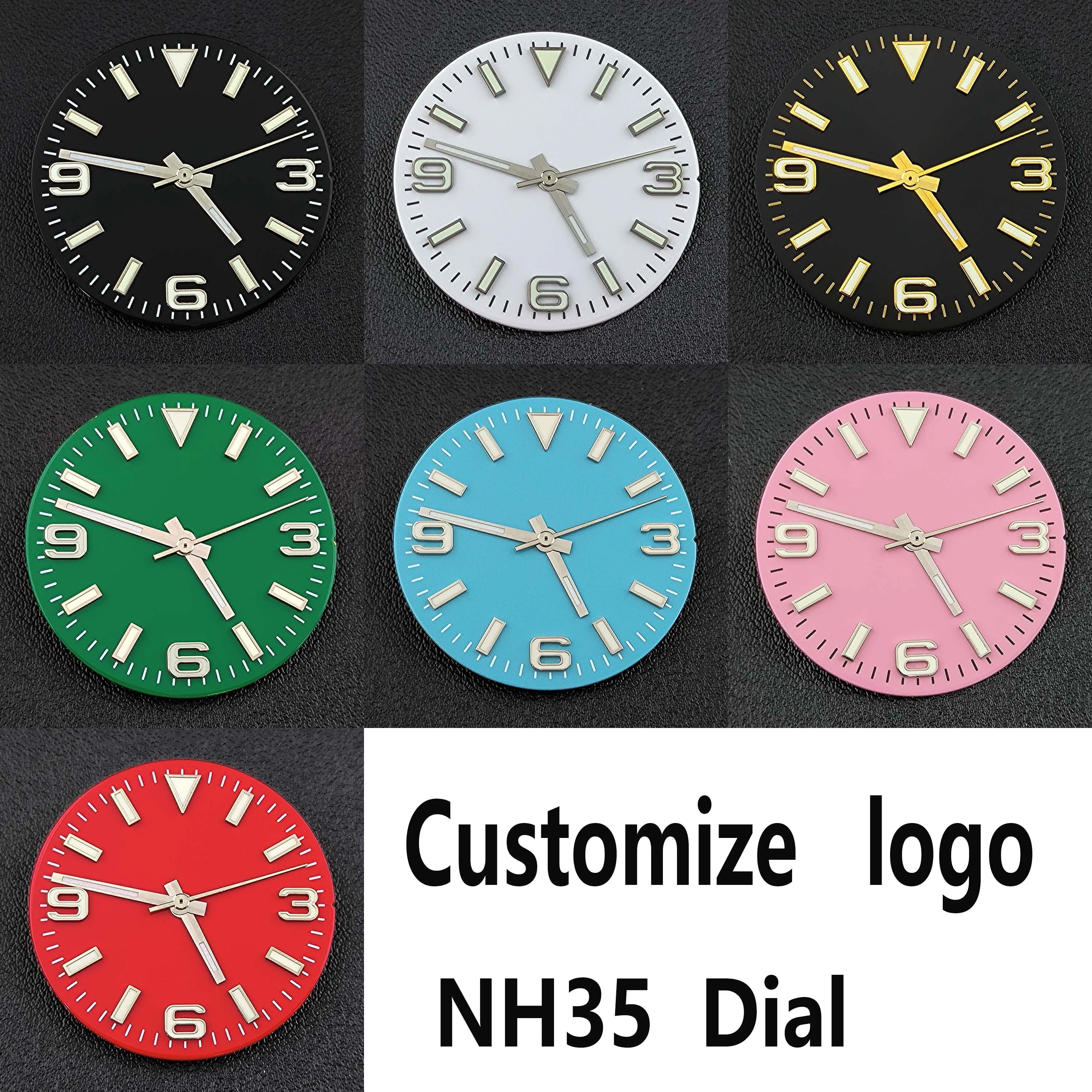 

NH35 dial Man's watch dial Customize logo dial suitable for NH35 movement watch accessories repair tools