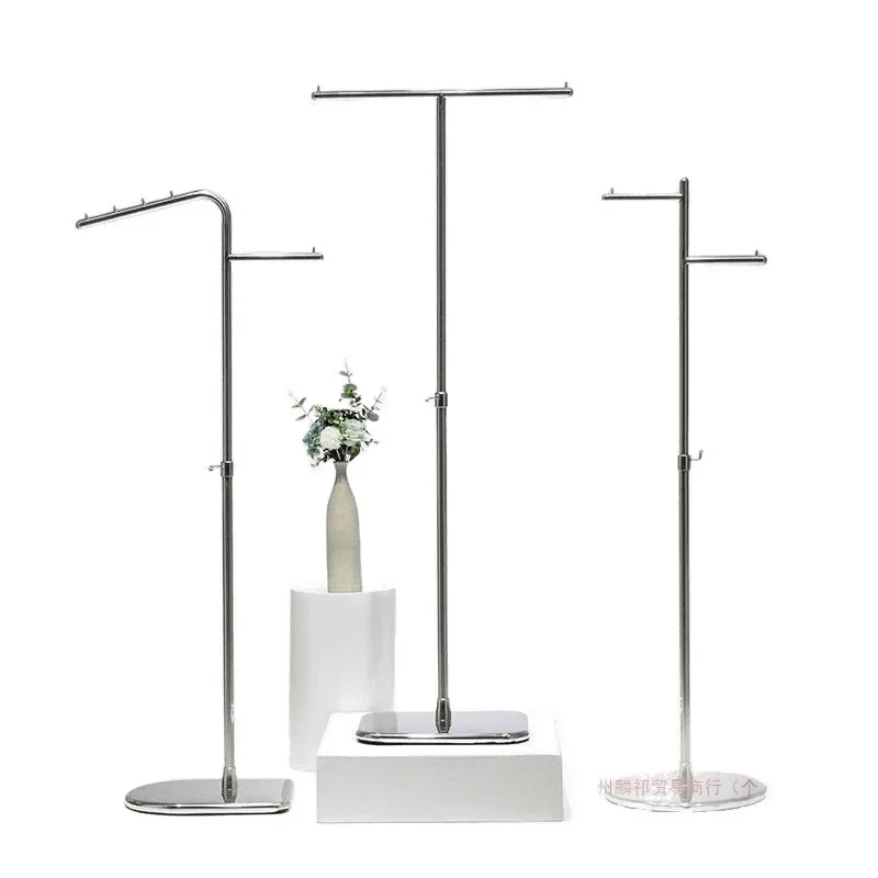 

Hanging hangers to the ground, stainless steel men's and women's clothing store, Nakajima shelf live stream