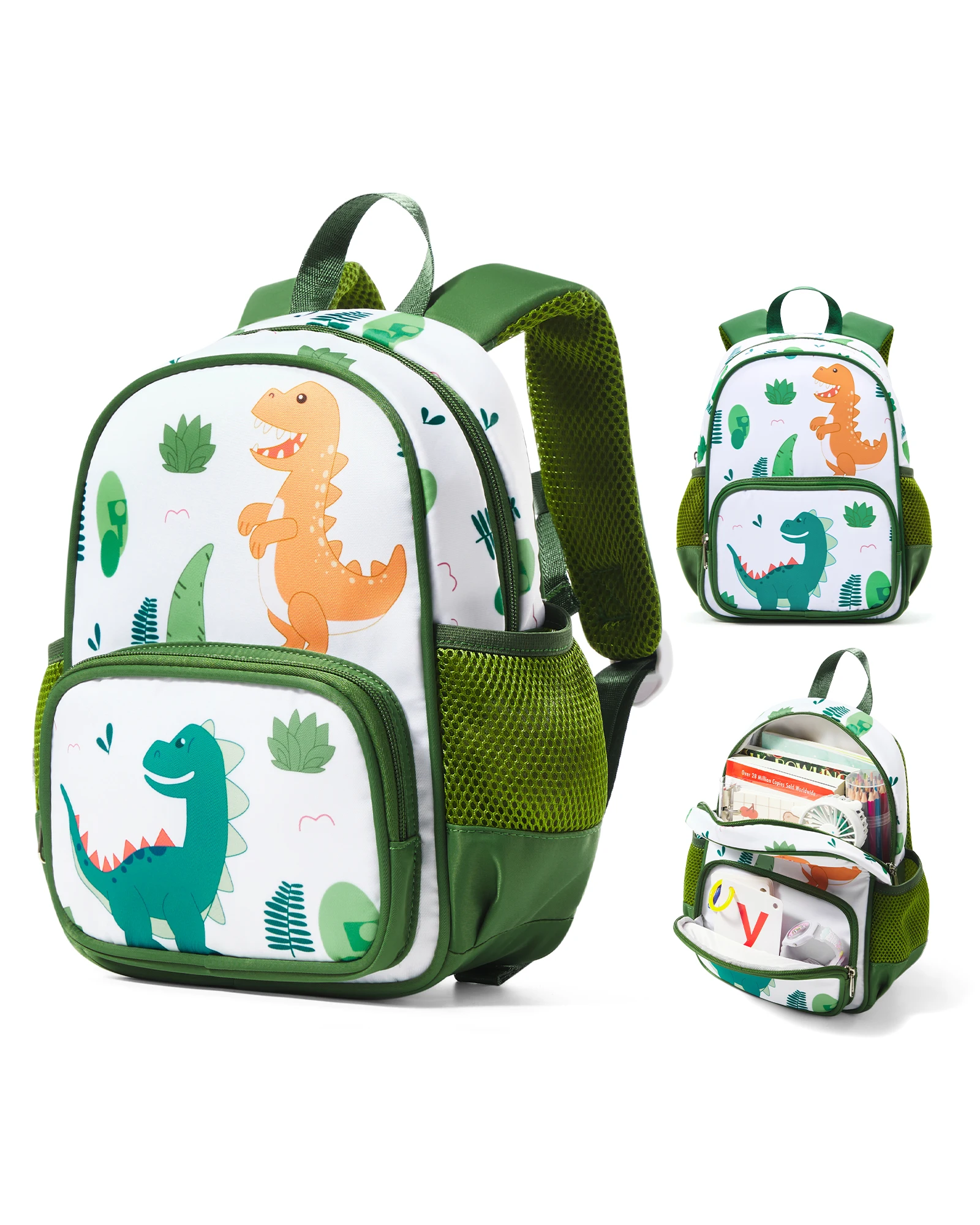 Cute Dinosaur Backpack for Kids Boys Girls，Childish Dino Schoolbag，Preschool School Children Bag，Nursery Primary Student Bookbag