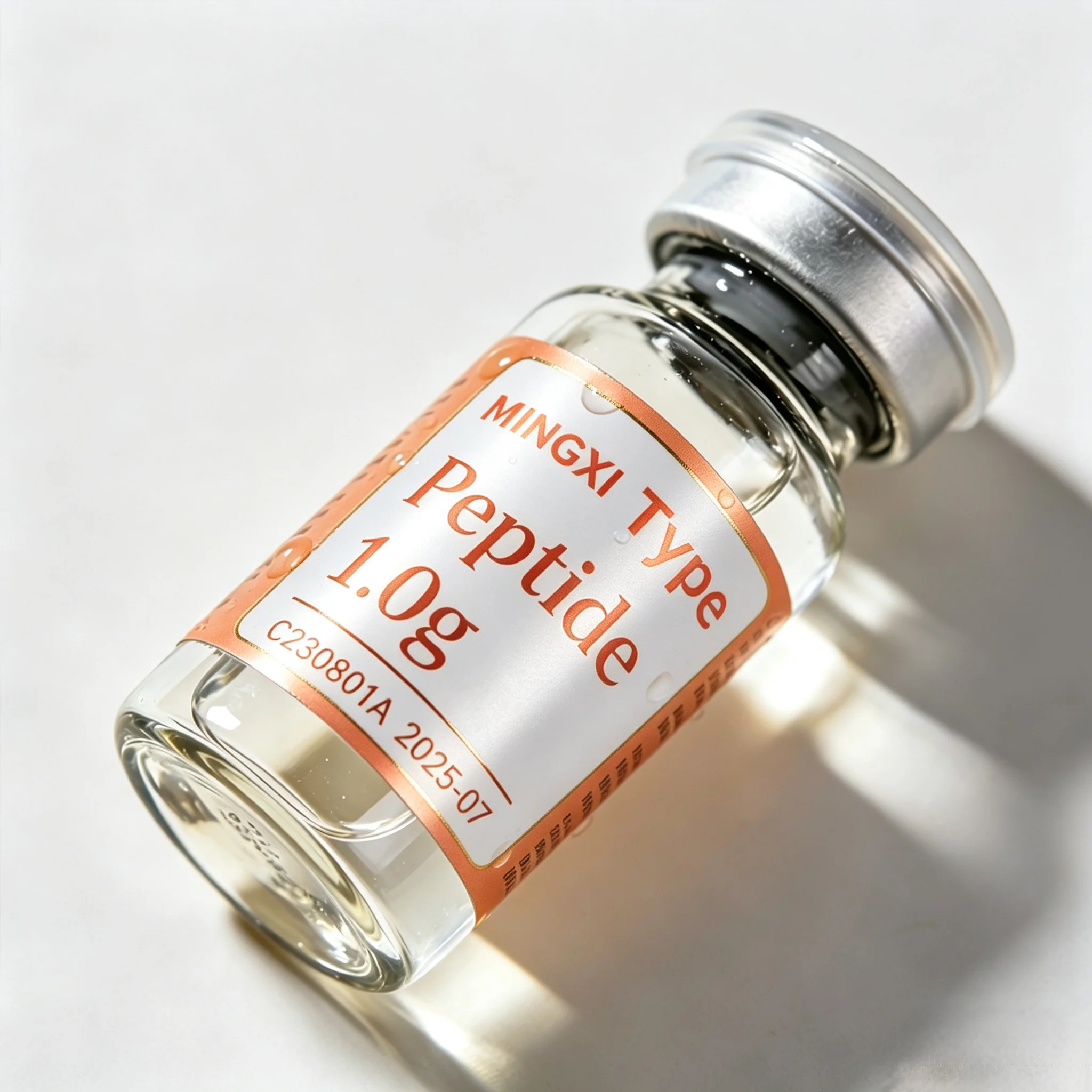 High Temp Resistant Self Adhesive Peptide Bottle Stickers,Precision Printed Waterproof Labels for Injectable Health Supplement