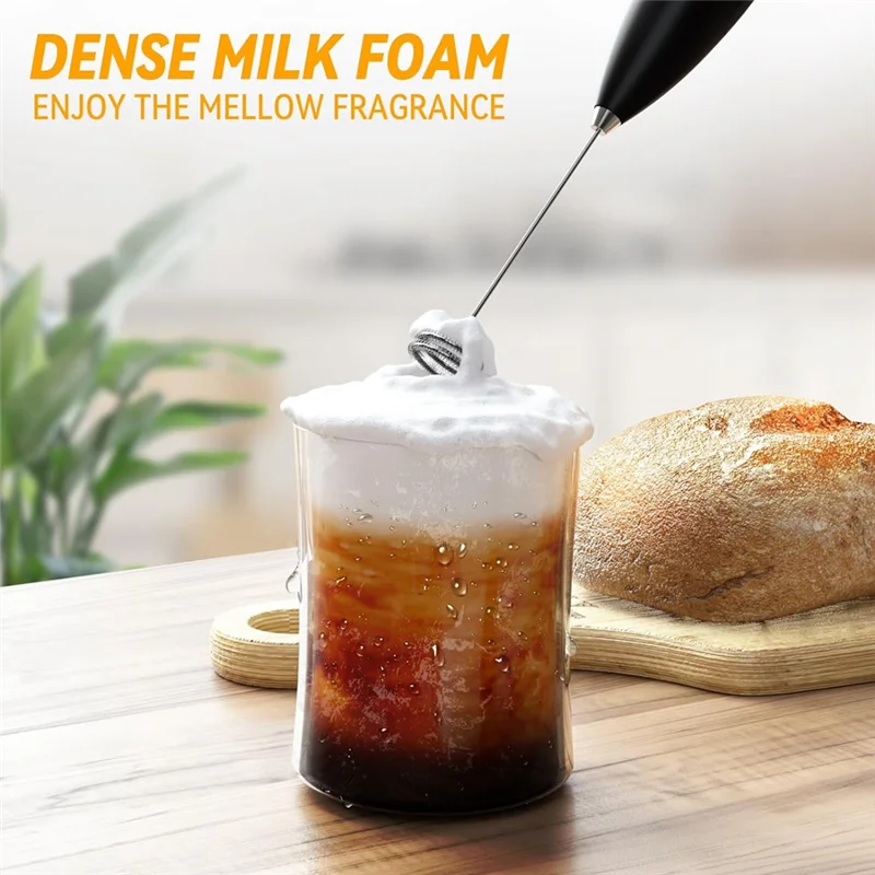 HIM-Milk Frother Wand Drink Mixer Handheld Frother Electric Whisk, Mini Blender And Electric Mixer Coffee Frother