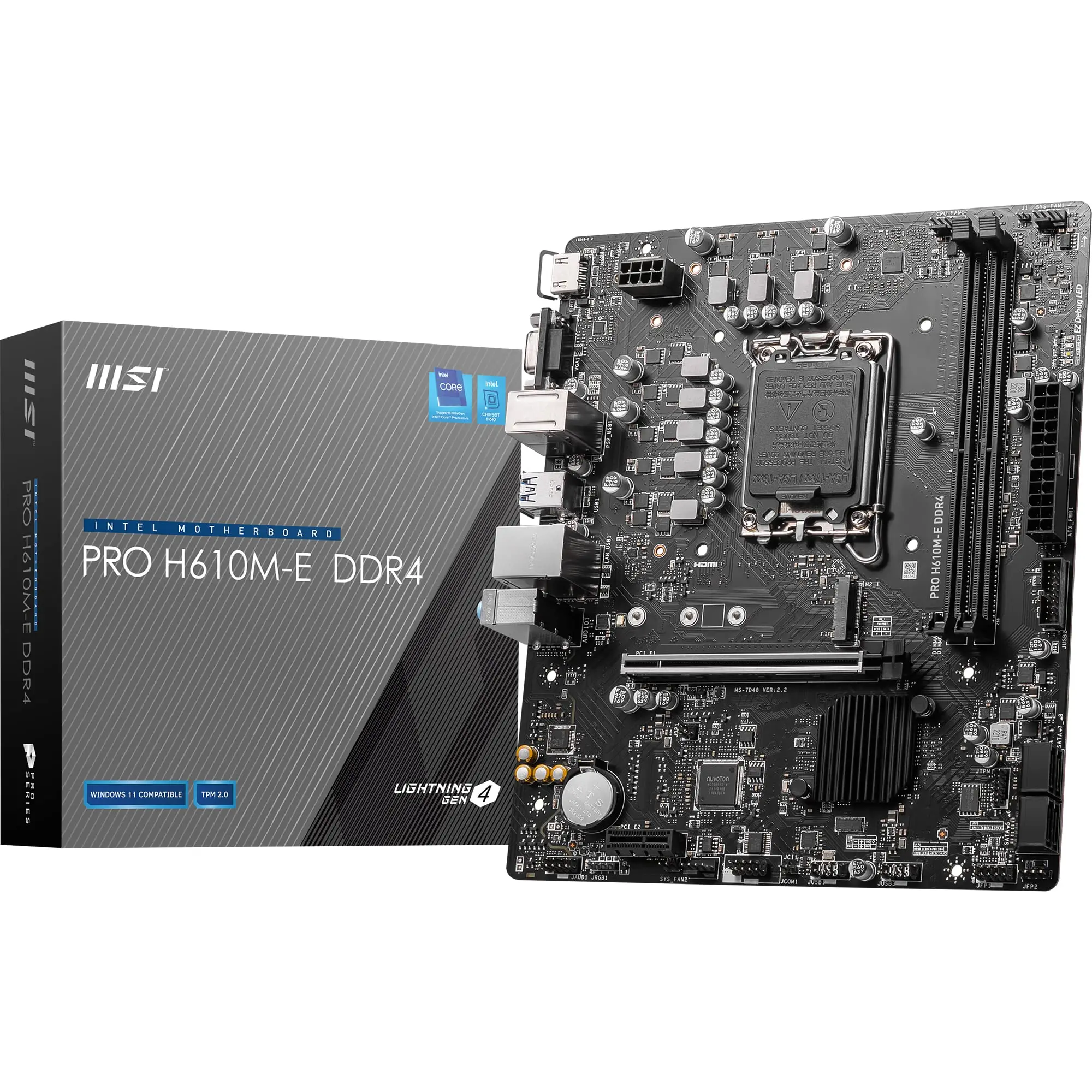 For PRO H610M-E DDR4 Motherboard Micro ATX Supports for LGA 1700