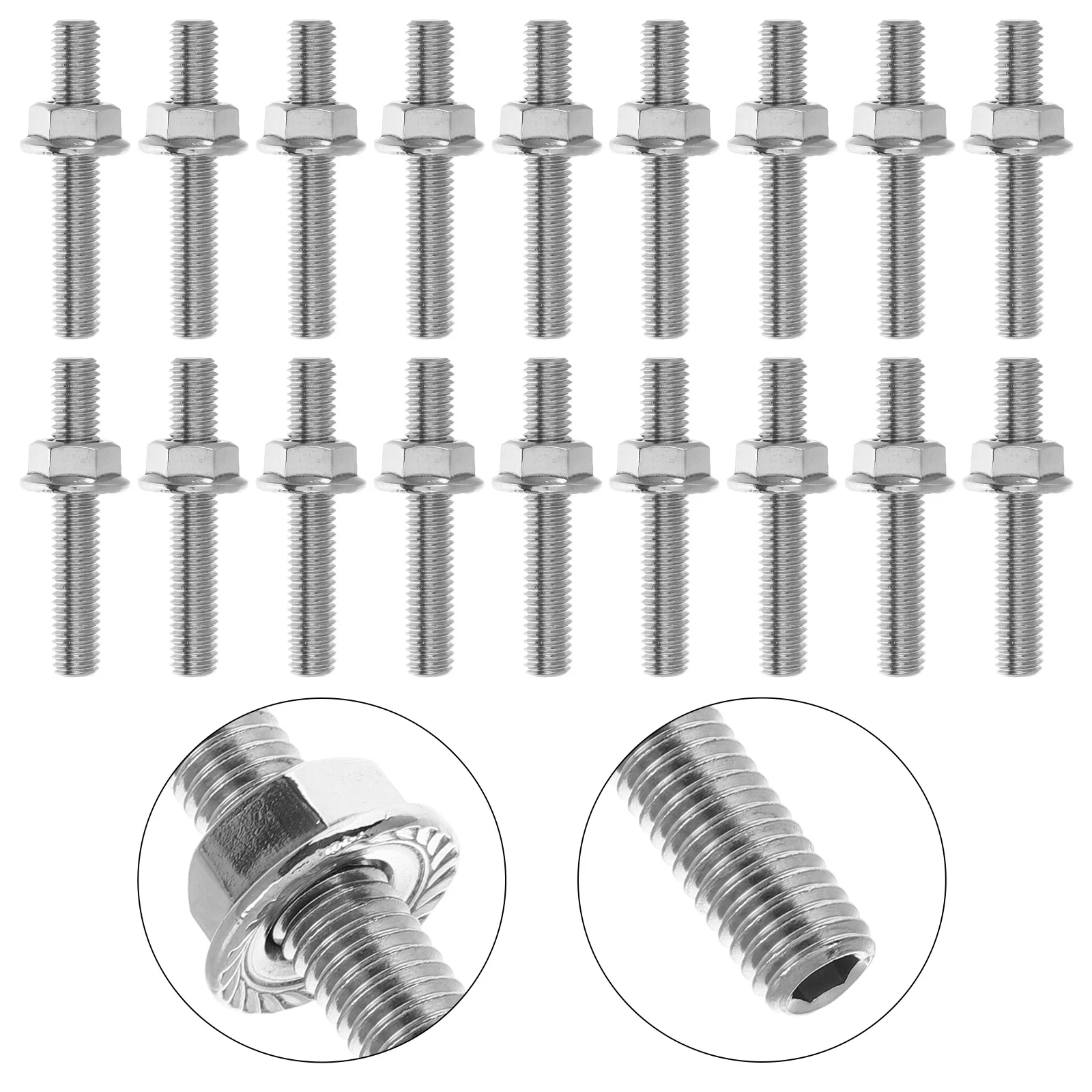 

Exhaust Manifold Kit Stainless Steel Studs Heavy Duty Reinforcement Fixing Bolt for 4.6 5.4 Liter Engines Exhaust Studs