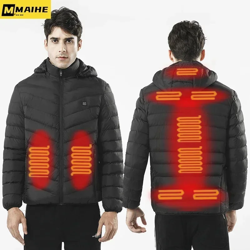 Zone 9 Smart Heating Jackets Men's Winter Warm Parkas Usb Smart Thermostat Hooded Heating Clothing Women's Waterproof Warm Coats